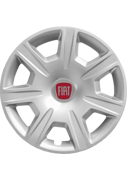 Fiat Bravo 15 Inç Jant Kapağı Amblemli Gri 4'lü Set 142