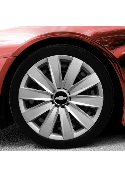 Chevrolet 16 Inç Jant Kapağı Amblemli Gri 4'lü Set 132