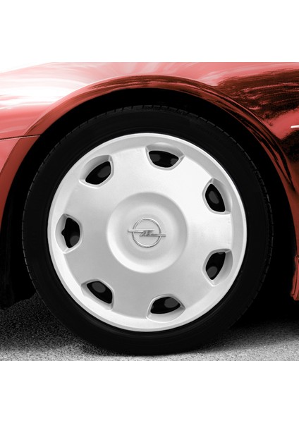 Opel Ascona 14 Inç Jant Kapağı Amblemli Gri 4'lü Set 158