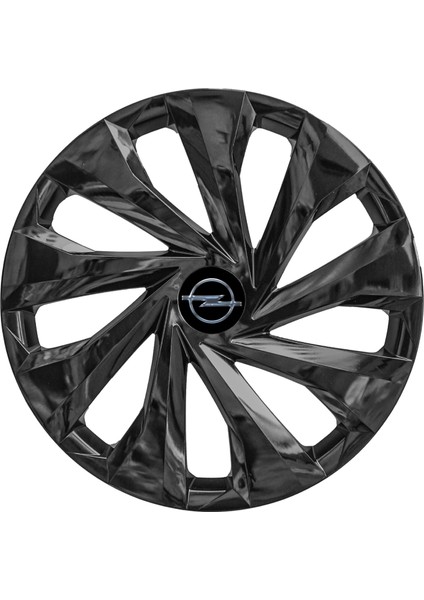 Opel Astra J 15 Inç Jant Kapağı Amblemli Piano Black 4'lü Set 217