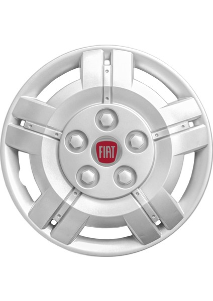 Fiat Ducato 16 Inç Uyumlu Jant Kapağı Amblemli Gri 4 Adet 1 Takım 153