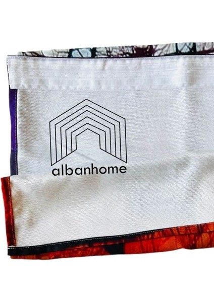 Alban Home Etnik Temalı Dijital Baskı Çift Kanat Fon Perde 140X260