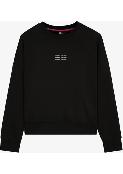 W Essential Crew Neck Sweatshirt Kadın Siyah Sweatshirt S232241-001