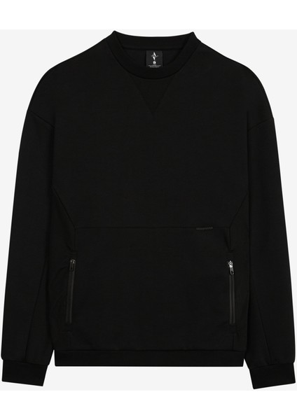 M 2xi-Lock Crew Neck Sweatshirt Erkek Siyah S232191-001