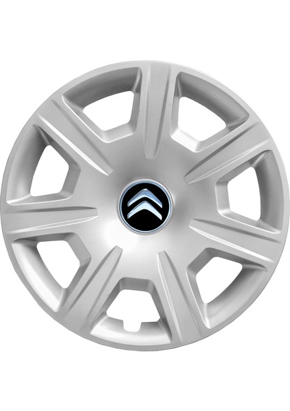Citroen Nemo 15 Inç Jant Kapağı Amblemli Gri 4 Adet 1 Takım 142