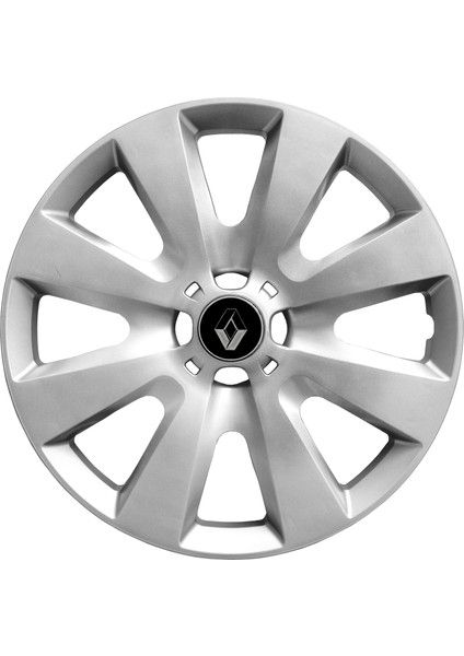 Renault Clio 15 Inç Jant Kapağı Amblemli Gri 4'lü Set 110