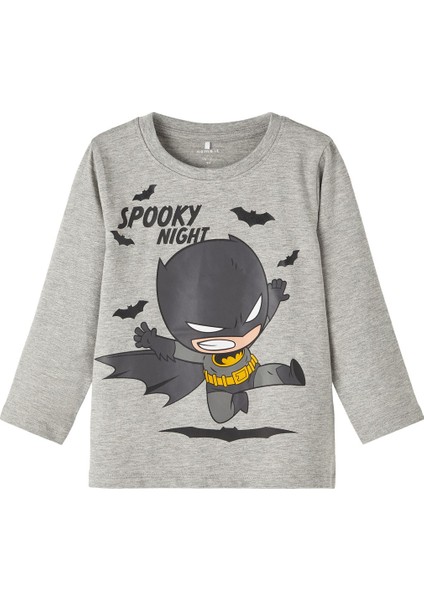 Batman Baskılı Uzun Kol Çocuk Sweatshirt - Yumuşak ve Rahat