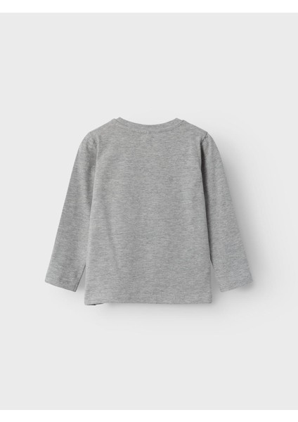 Name İt Bisiklet Yaka Baskılı Gri-Melanj Erkek Çocuk Sweatshirt 13221192 modelleri