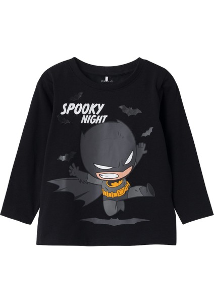Batman Baskılı Uzun Kol Çocuk Sweatshirt - Yumuşak ve Rahat