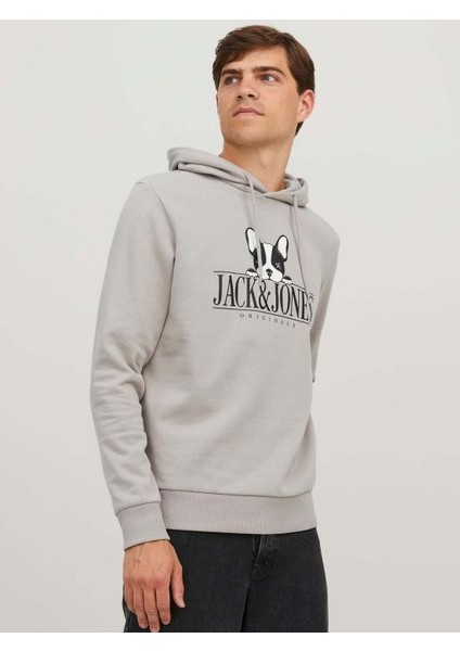 Kapüşonlu Açık Kahverengi Erkek Sweatshirt 12244219