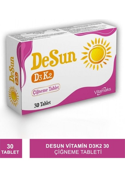 Vitamaks Desun D3K2 30 Tablet