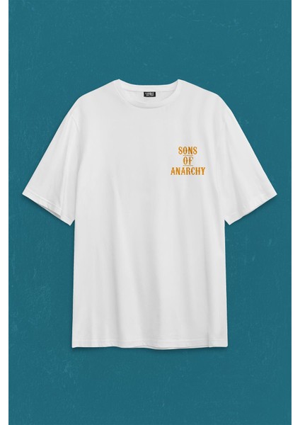 Anarşi Eylem I How To Draw The Sons Of Anarchy Sırt Ön Baskılı Oversize Tişört T-Shirt