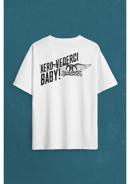 Aerosmith Steven Tyler Black On Black Wings Sırt Ön Baskılı Oversize Tişört T-Shirt fiyatları