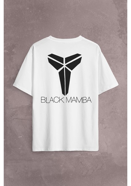 Kobe Bryant Black Mamba Logo Nba Basketball Sırt Ön Baskılı Oversize Tişört T-Shirt fiyatları