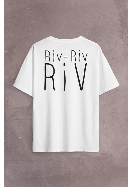 Riv Riv Riv Rivrivriv Rivriv Kemençe Horon Karadeniz Sırt Ön Baskılı Oversize Tişört T-Shirt fiyatları