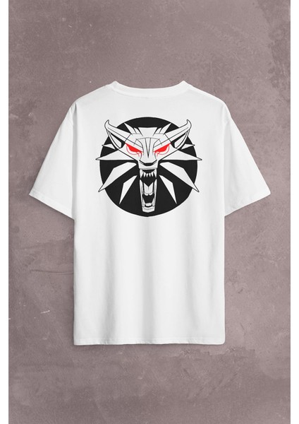 The Witcher Avatar Wild Hunt Online Oyun Wolf Sırt Ön Baskılı Oversize Tişört T-Shirt fiyatları