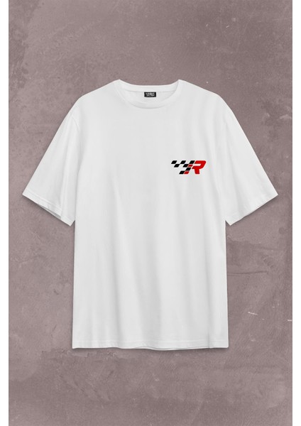Racing Formula1 Araba Yarışı Motor Drag Sırt Ön Baskılı Oversize Tişört T-Shirt fiyatları