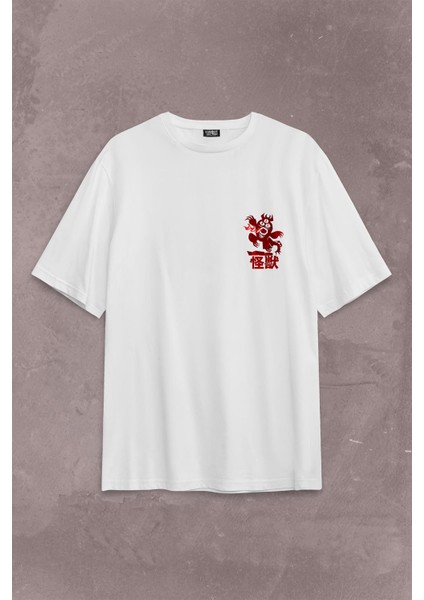 Big Hero 6 Fred Kaiju Büyük Kahraman Sırt Ön Baskılı Oversize Tişört T-Shirt fiyatları