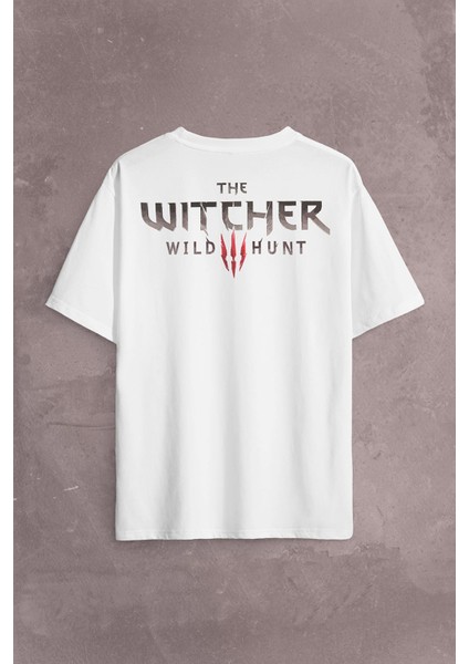 The Witcher Avatar Wild Hunt Online Oyun Wolf Sırt Ön Baskılı Oversize Tişört T-Shirt fiyatları