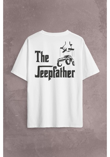 The Jeepfather Godfather Off Road Jeep Cip Sırt Ön Baskılı Oversize Tişört T-Shirt fiyatları
