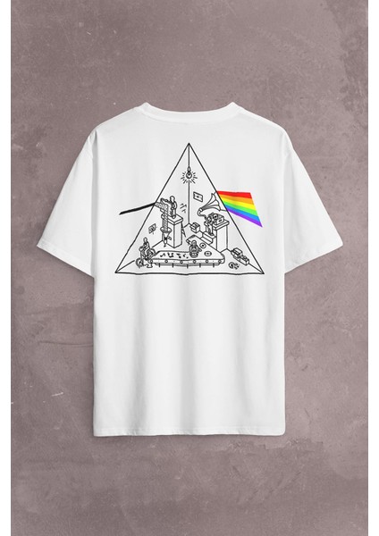 Pink Floyd Carnegıe Hall Dark Side Of The Moon Sırt Ön Baskılı Oversize Tişört T-Shirt fiyatları