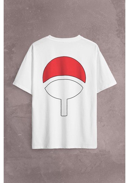 Susake Unchia Otsutsuki Symbol Logo Naruto Sırt Ön Baskılı Oversize Tişört T-Shirt