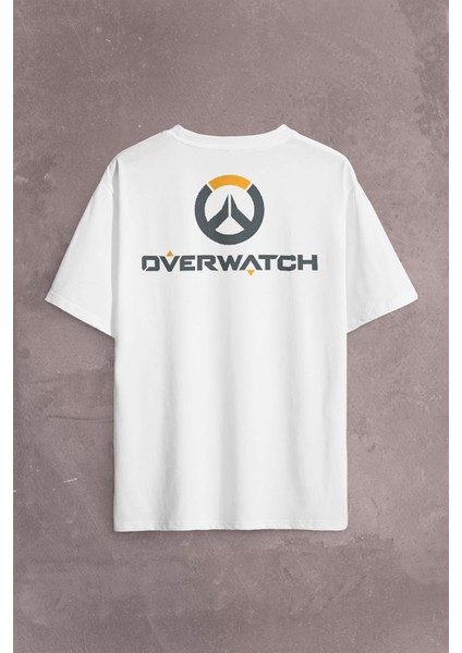 Overwatch Heroes Steam Logo Over Watc Sırt Ön Baskılı Oversize Tişört T-Shirt fiyatları