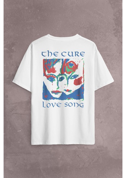 The Cure Lovesong Love Song Rock Music Band Sırt Ön Baskılı Oversize Tişört T-Shirt