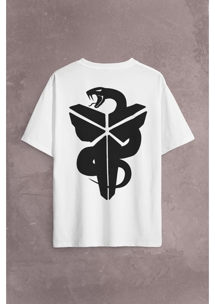 Kobe Bryant Black Mamba Snake Nba Basketball Sırt Ön Baskılı Oversize Tişört T-Shirt