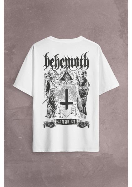 Behemoth The Satanıst Ben Sahar Metallica Sırt Ön Baskılı Oversize Tişört T-Shirt fiyatları