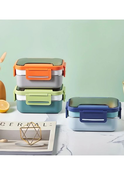 Bento 1200ML Çok Renkli Lunchbox Yeni Koleksiyon 2 Katlı Çelik Sefer Tası Yemek Kutusu fiyatları