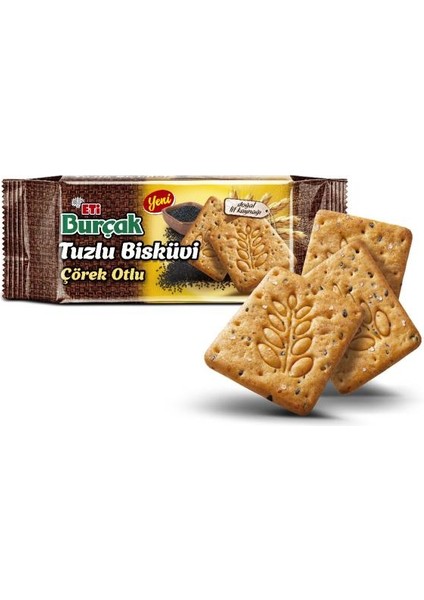 Burçak Çörek Otlu Tuzlu Bisküvi 91 gr x 18 Adet