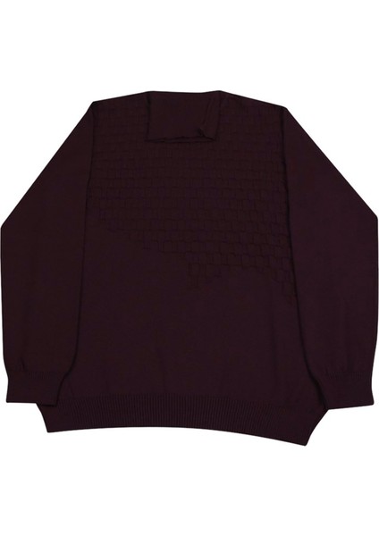 Mor Slim Fit Tam Balıkçı Yaka Erkek Triko modelleri