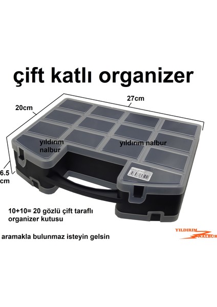 Takım Çantası Organizer 20 Çift Kapaklı Çift Taraflı Takım Çanta fiyatları