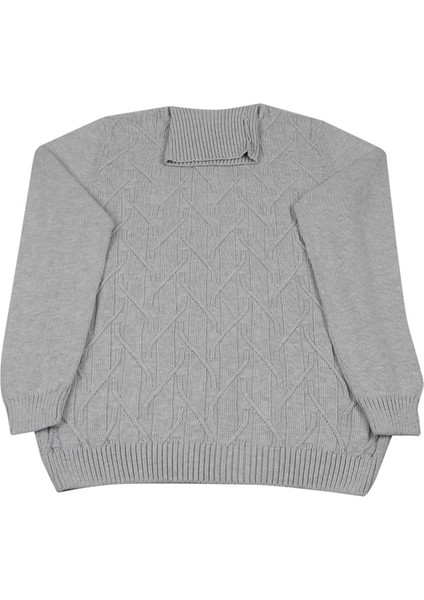 Gri Slim Fit Tam Balıkcı Erkek Triko modelleri