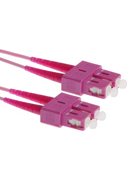 Fiber Kablo 2 Metre Sc-Sc Om4 Multi Mode 2.0mm 50/125 Duplex Patch Cord