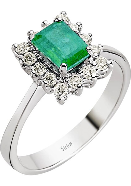 Pırlanta ve Zümrüt Taşlı Anturaj Yüzük 0417R0018