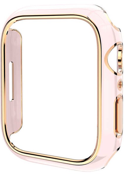 Apple Watch 2/3/4/5/6/7/8/se/nike 44MM Kılıf Taşlı Kasa Koruyucu 360 Tam Koruma Kapak (Gard 06)