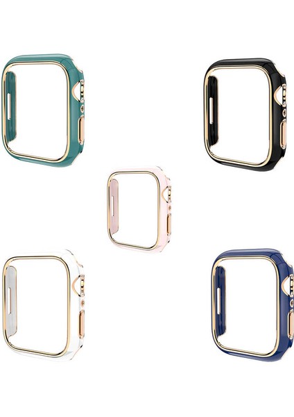 Apple Watch 2/3/4/5/6/7/8/se/nike 44MM Kılıf Taşlı Kasa Koruyucu 360 Tam Koruma Kapak (Gard 06) fırsatları