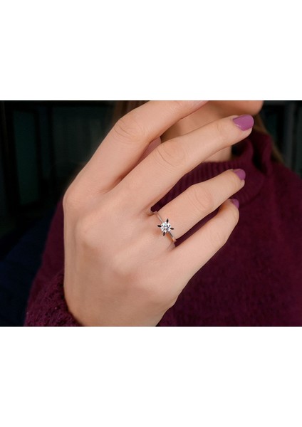 E Renk 0,40 Karat Pırlanta Tektaş Yüzük 0417R0022 fırsatları
