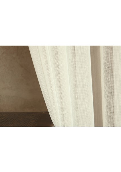 Dekoratif Tül Ekru 1-3 Sık Pile 150X260