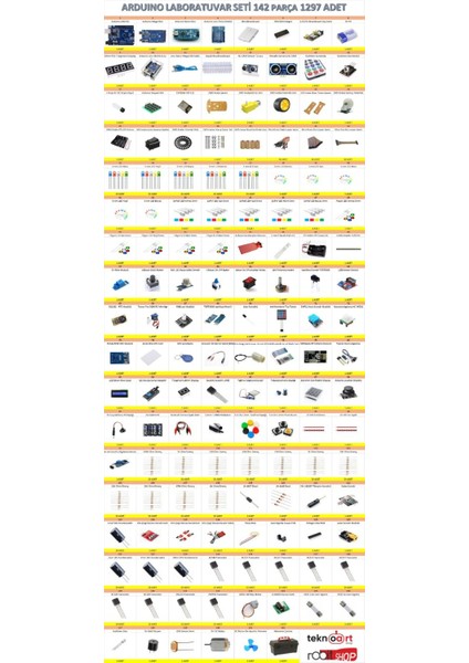 Arduino Laboratuvar Seti 142 Parça 1297 Adet