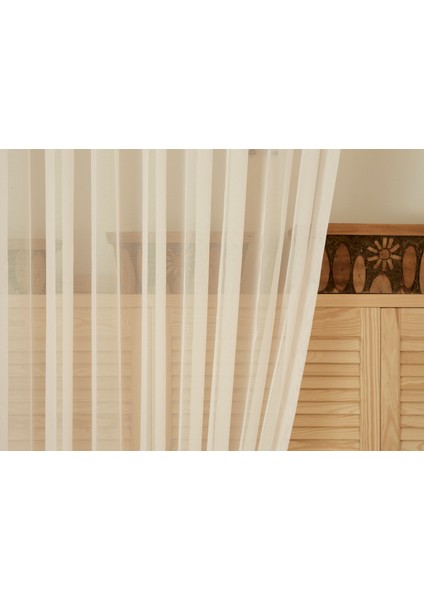Giber Tül Ekru 1-2,5 Orta Sık Pile 400X260