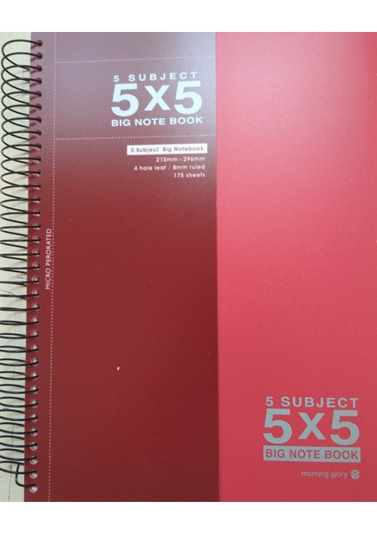 5x5 Kareli Defter (KIRMIZI - MAVİ)