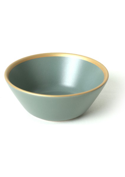Mat Yeşil Gold File Hitit Çorba Kasesi 14 cm 6 Adet 322