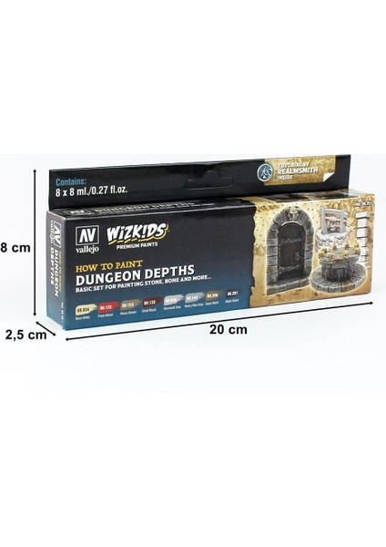 80251 8x8 Ml. Dungeon Dephts, Wizkits Serisi Model Boyası Seti modelleri