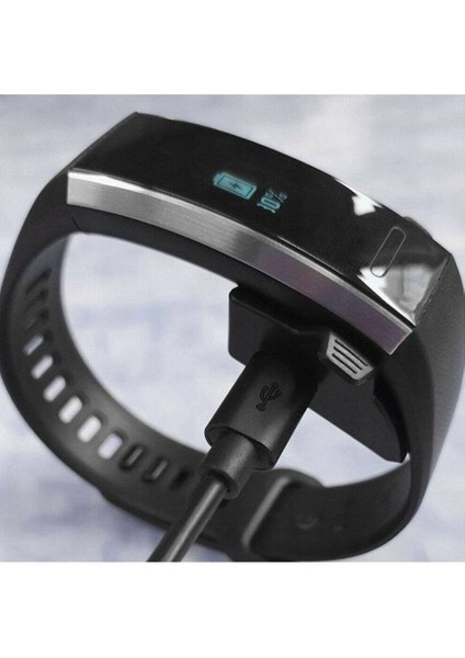 Huawei Band 2 Pro/3 Pro/4 Pro Uyumlu Yüksek Kalite Manyetik USB Şarj Kablosu (Siyah)