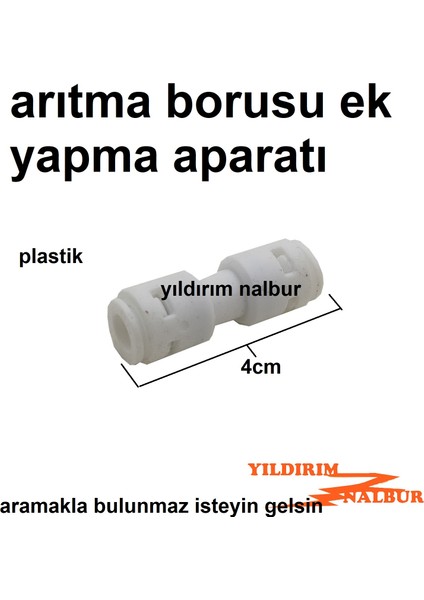 Yıldırım Nalbur 3 Adet Su Arıtma Borusu Ek Yapma Aparat Manşon