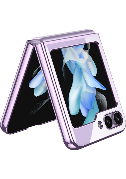 Samsung Galaxy Z Flip 5 Kılıf Kamera Lens Korumalı Kenarları Renkli Parlak Sert Şeffaf Kapak indirimleri