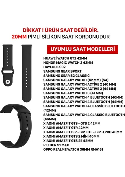 Amazfit Gts - Gts 2 - Gts 2e - Gts 2 Mini - Gtr 42MM Uyumlu 20MM Desenli Kordon